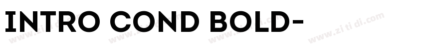 Intro Cond Bold字体转换